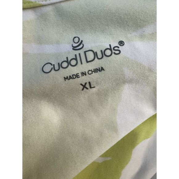 Cuddl Duds Flexwear Paneled Maxi Dress Green Floral - Picture 4 of 4